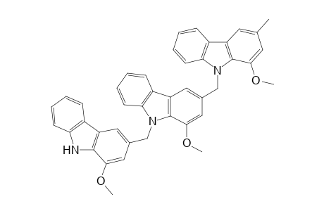 1-Methoxy-9-[1'-methoxy-9'-(1"-methoxy-3''-methylene-9"H-carbazole)-3'-methylene-9'H-carbazole]-3-methyl-9H-carbazole