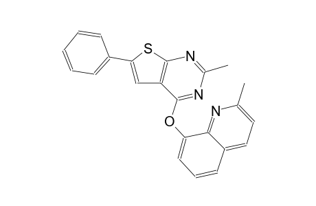 quinoline, 2-methyl-8-[(2-methyl-6-phenylthieno[2,3-d]pyrimidin-4-yl)oxy]-