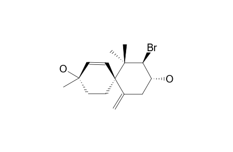 ISORIGIDOL;(-)-(2S,3S,6S,9R)-2-BROMO-1,1,9-TRIMETHYL-5-METHYLIDENESPIRO-[5.5]-UNDEC-7-ENE-3,9-DIOL