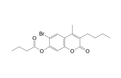 6-bromo-3-butyl-7-hydroxy-4-methylcoumarin, butyrate