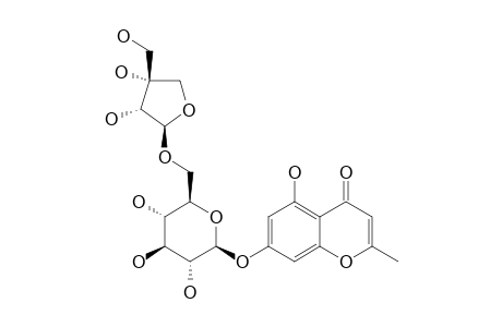 5,7-DIHYDROXY-2-METHYLCHROMENE-7-O-BETA-D-APIOFURANOSYL-(1->6)-BETA-D-GLUCOSIDE
