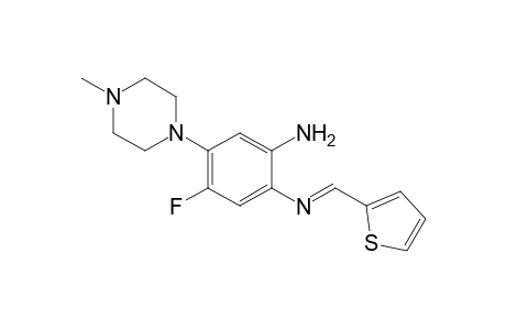 1-Amino-2-(2-thienylmethyleneamino)-4-fluoro-5-(4-methyl-1-piperazinyl)benzene