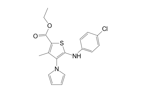 Ethyl 5-(4-Chloroanilino)-3-methyl-4-(1H-pyrrol-1-yl)thiophene-2-carboxylate