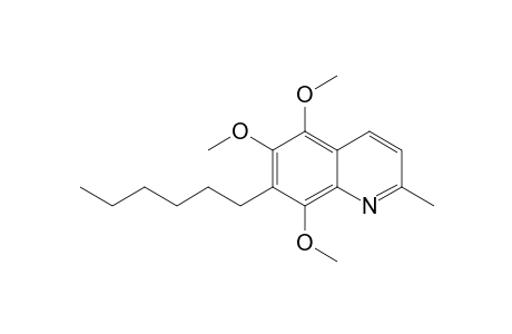 5,6,8-Trimethoxy-7-hexyl-2-methylquinoline