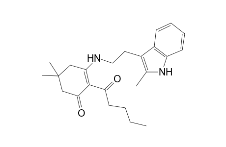 5,5-Dimethyl-3-[2-(2-methyl-1H-indol-3-yl)ethylamino]-2-(1-oxopentyl)-1-cyclohex-2-enone