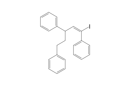 Benzene, 1,1',1''-(1-iodo-1-pentene-1,3,5-triyl)tris-, (E)-
