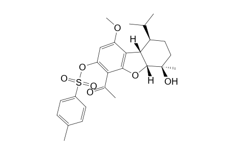 rac-(5aR,6R,9R,9aS)-4-Acetyl-6-hydroxy-1-methoxy-6-methyl-9-(1-methylethyl)-5a,6,7,8,9,9a-hexahydrodibenzofuran-3-yl p-toluenesulfonate