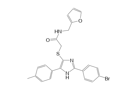 acetamide, 2-[[2-(4-bromophenyl)-5-(4-methylphenyl)-1H-imidazol-4-yl]thio]-N-(2-furanylmethyl)-