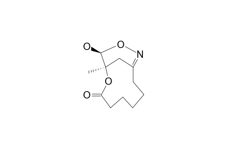 (+/-)-1-METHYL-12-HYDROXY-2,11-DIOXA-10-AZABICYCLO-[7.3.1]-TRIDEC-9-EN-3-ONE