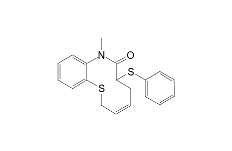 (3Z)-8-methyl-6-(phenylthio)-5,6-dihydro-2H-1,8-benzothiazecin-7-one