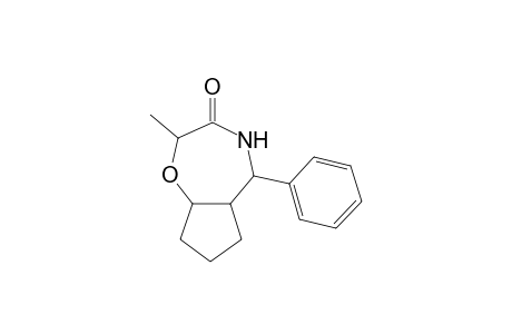 1,4-Oxazepin-3-one, 2-methyl-5-phenyl-6,7-trimethyleneperhydro-, cis-