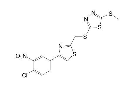 2-{{[4-(4-chloro-3-nitrophenyl)-2-thiazolyl]methyl}thio}-5-(methylthio)-1,3,4-thiadiazole