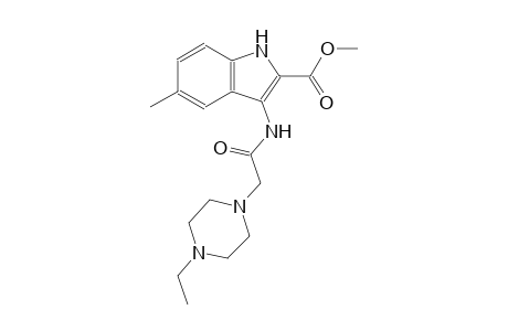 methyl 3-{[(4-ethyl-1-piperazinyl)acetyl]amino}-5-methyl-1H-indole-2-carboxylate