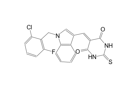 4,6(1H,5H)-pyrimidinedione, 5-[[1-[(2-chloro-6-fluorophenyl)methyl]-1H-indol-3-yl]methylene]dihydro-2-thioxo-