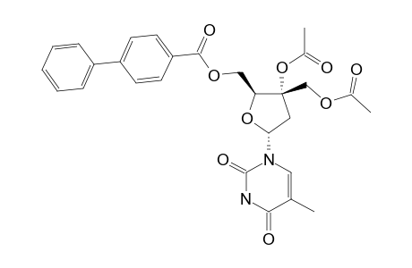 1-[3-C-ACETOXYMETHYL-3-O-ACETYL-2-DEOXY-5-O-(4-PHENYLBENZOYL)-ALPHA-D-ERYTHRO-PENTOFURANOSYL]-THYMINE