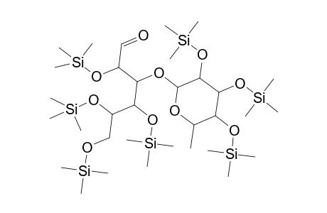 D-Glucose, 3-O-[6-deoxy-2,3,4-tris-O-(trimethylsilyl)-.alpha.-L-mannopyranosyl]-2,4,5,6-tetrakis-O-(trimethylsilyl)-