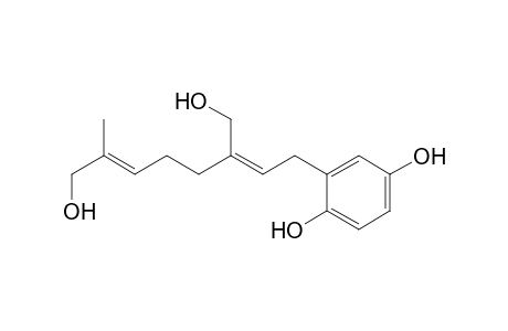 1,4-Benzenediol, 2-[8-hydroxy-3-(hydroxymethyl)-7-methyl-2,6-octadienyl]-