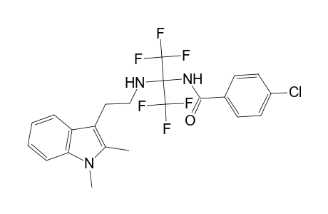 4-Chloro-N-[1-[2-(1,2-dimethyl-1H-indol-3-yl)-ethylamino]-2,2,2-trifluoro-1-trifluoromethyl-ethyl]-benzamide