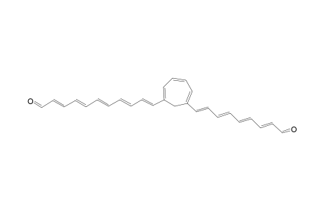 2,4,6,8,10-Undecapentaenal, 11-[6-(9-oxo-1,3,5,7-nonatetraenyl)-1,3,5-cycloheptatrien-1-yl]-, (all-E)-