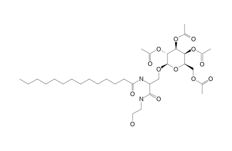3-O-(2,3,4,6-TETRA-O-ACETYL-BETA-D-GALACTOPYRANOSYL)-N-(TETRADECANOYL)-L-SERINE-2-HYDROXYETHANAMIDE