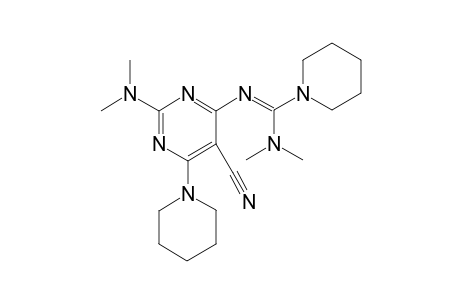 5-Cyano-2-(dimethylamino)-6-[dimethylamino(piperidino)azomethino]-4-(piperidino)pyrimidine