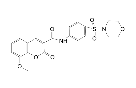 2H-1-Benzopyran-3-carboxamide, 8-methoxy-N-[4-(4-morpholinylsulfonyl)phenyl]-2-oxo-