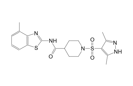 1-[(3,5-dimethyl-1H-pyrazol-4-yl)sulfonyl]-N-(4-methyl-1,3-benzothiazol-2-yl)-4-piperidinecarboxamide