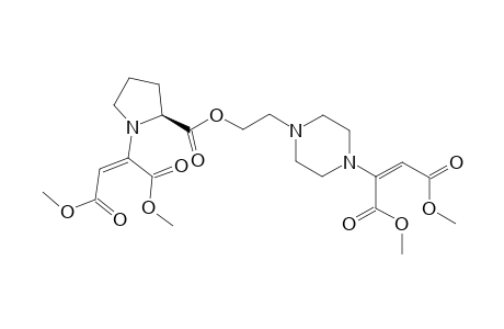 1-[(E)-1,2(Dimethoxycarbonyl)ethen-1-yl]-4-{2-[N-[(E)-1,2-di(methoxycarbonyl)ethen-1-yl]-(S)-pyrrolidine-2-carboyloxyl]eth-1-yl}piperazine