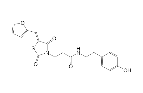 3-thiazolidinepropanamide, 5-(2-furanylmethylene)-N-[2-(4-hydroxyphenyl)ethyl]-2,4-dioxo-, (5Z)-