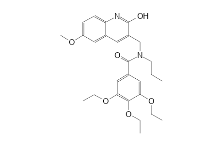 3,4,5-triethoxy-N-[(2-hydroxy-6-methoxy-3-quinolinyl)methyl]-N-propylbenzamide