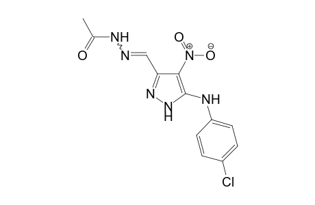 (Z,E)-N'-((5-((4-chlorophenyl)amino)-4-nitro-1H-pyrazol-3-yl)methylene)acetohydrazide