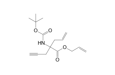Allyl 2-allyl-N-(t-butoxycarbonyl)-2-propargylglycinate