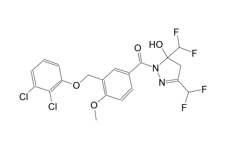 1-{3-[(2,3-dichlorophenoxy)methyl]-4-methoxybenzoyl}-3,5-bis(difluoromethyl)-4,5-dihydro-1H-pyrazol-5-ol