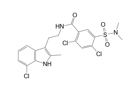 2,4-bis(chloranyl)-N-[2-(7-chloranyl-2-methyl-1H-indol-3-yl)ethyl]-5-(dimethylsulfamoyl)benzamide