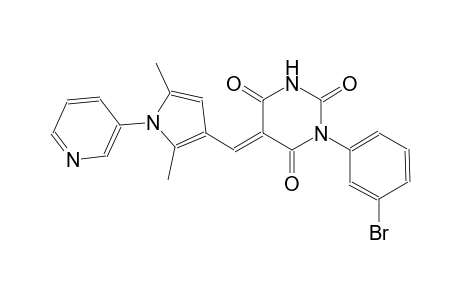 (5E)-1-(3-bromophenyl)-5-{[2,5-dimethyl-1-(3-pyridinyl)-1H-pyrrol-3-yl]methylene}-2,4,6(1H,3H,5H)-pyrimidinetrione