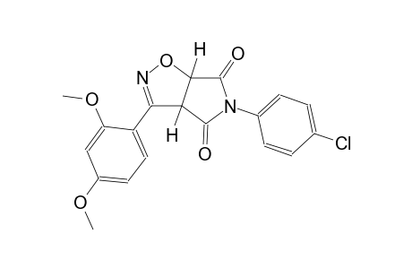 (3aR,6aS)-5-(4-chlorophenyl)-3-(2,4-dimethoxyphenyl)-3aH-pyrrolo[3,4-d]isoxazole-4,6(5H,6aH)-dione