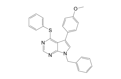 7-BENZYL-5-(4-METHOXYPHENYL)-4-(PHENYLSULFANYL)-7H-PYRROLO-[2,3-D]-PYRIMIDINE
