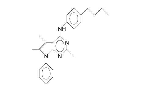 N-(4-Butyl-phenyl)-7-phenyl-2,5,6-trimethyl-7H-pyrrolo(2,3-D)pyrimidin-4-amine