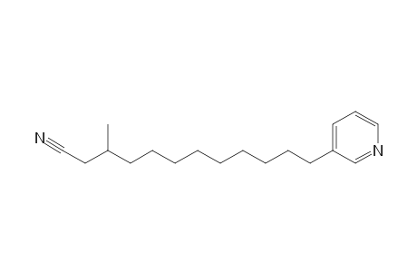 3-Methyl-12-( 3'-pyridyl)-dodecanenitrile