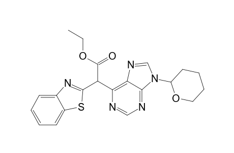 2-(1,3-benzothiazol-2-yl)-2-(9-tetrahydropyran-2-ylpurin-6-yl)acetic acid ethyl ester