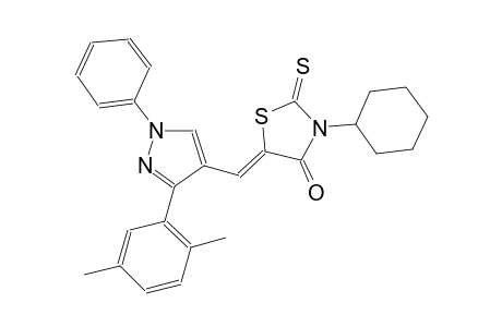 (5Z)-3-cyclohexyl-5-{[3-(2,5-dimethylphenyl)-1-phenyl-1H-pyrazol-4-yl]methylene}-2-thioxo-1,3-thiazolidin-4-one