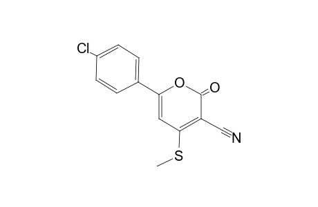 6-(4-Chlorophenyl)-2-keto-4-(methylthio)pyran-3-carbonitrile