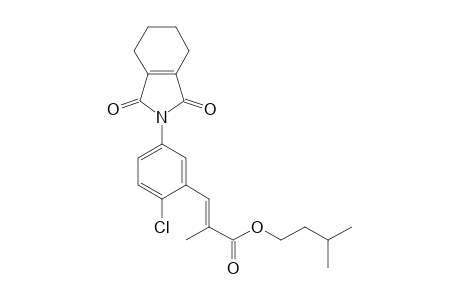 2-Propenoic acid, 3-[2-chloro-5-(1,3,4,5,6,7-hexahydro-1,3-dioxo-2H-isoindol-2-yl)phenyl]-2-methyl-, 3-methylbutyl ester