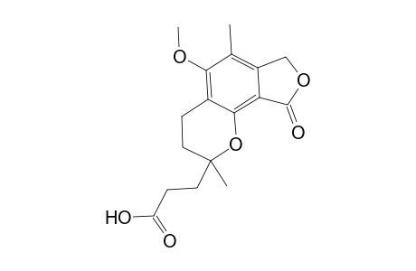 3-(5-Methoxy-2,6-dimethyl-9-oxidanylidene-4,7-dihydro-3H-furo[3,4-h]chromen-2-yl)propanoic acid