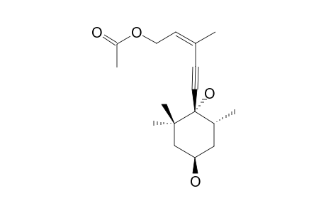 (-)-1(Z)-(1R,4R,6R)-1-(5-Acetoxy-3-methylpent-3-en-1-ynyl)-2,2,6-trimethylcyclohexan-1,4-diol