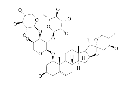 (24S,25S)-3-BETA,24-DIHYDROXYSPIROST-5-EN-1-BETA-YL-O-ALPHA-L-RHAMNOPYRANOSYL-(1->2)-O-[BETA-D-XYLOPYRANOSYL-(1->3)]-ALPHA-L-ARABINOPYRANOSIDE