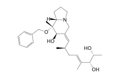 (7R,8R,8aS)-8-(Benzyloxy)-7-hydroxy-6(Z)-[(6R,7R)-6,7-dihydroxy-2(R),5-dimethyl-4(E)-octenylidene]-8-methyloctahydroindolizine