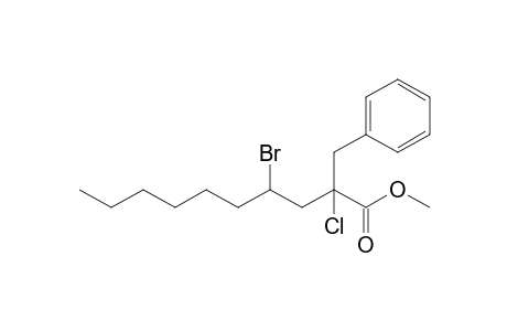 Methyl 4-bromo-2-benzyl-2-chlorodecanoate