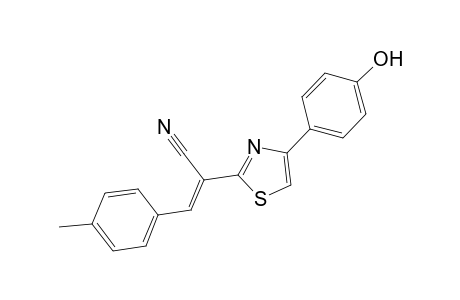 2-[4-(4-hydroxy-phenyl)-thiazol-2-yl]-3-p-tolyl-acrylonitrile