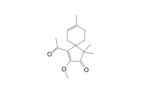 10-Acetyl-9-methoxy-3,7,7-trimethylspiro[5.4]deca-2,8-dien-8-one